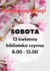 Biblioteka otwarta w sobotę 13 kwietnia 2024r.