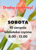 Biblioteka otwarta w sobotę 10 sierpnia 2024r. 