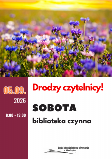 Biblioteka otwarta w sobotę 5 września 2026r.