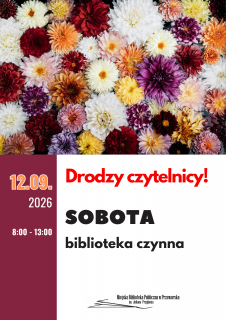 Biblioteka otwarta w sobotę 12 września 2026r.