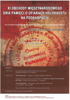 XI Obchody Międzynarodowego Dnia Pamięci o Ofiarach Holokaustu 