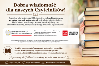 DOFINANSOWANIE DLA BIBLIOTEKI 