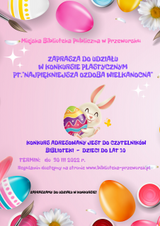 REGULAMIN KONKURSU PLASTYCZNEGO PT. „NAJPIĘKNIEJSZA OZDOBA WIELKANOCNA” – forma przestrzenna