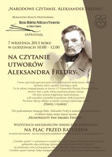 "NARODOWE CZYTANIE. ALEKSANDER FREDRO". Przeworsk 2013